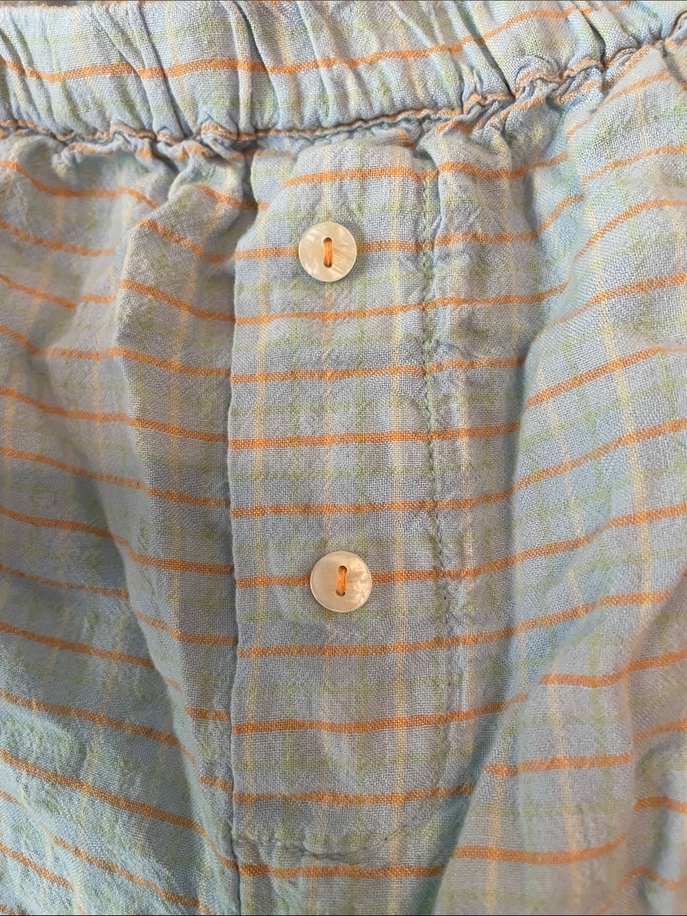Anthropologie Light Blue Ruffle Capri Pajama Set - Picture 10 of 15